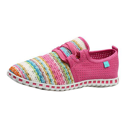 

Women espadrilles Comfort Ballet Flat Boat Shoe Slip On Canvas Knitt Loafer