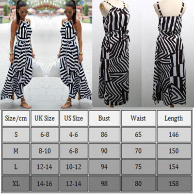 

Womens Maxi Boho Floral Summer Beach Long Skirt Evening Cocktail Party Dress NEW