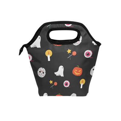 

Lunch Tote Bag All Saints Day Travel Picnic Insulated Lunch Handbags Portable Zipper Lunch Bag Box