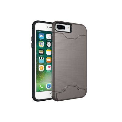 

Fivice iPhone 7 Plus8 Plus Case TPU all-inclusive anti-drop brushed card with bracket mobile phone case
