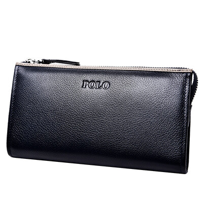 

POLO Мужская мода Сумка Multi-Card Head Layer Кожаная сумка 030831 Blue