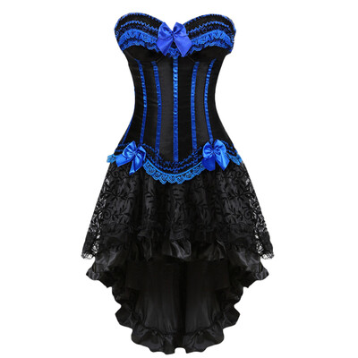 

Asymmetric Plus Size Two Piece Corset Dress