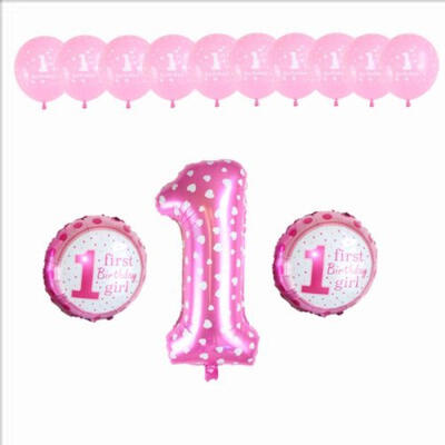 

14Pcs First Birthday Digit Balloons Digit Helium Party Baby shower Decorate TOP