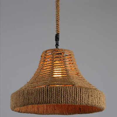 

MS - 22 E27 E26 Base Nordic Hemp Rope Twine Retro Antique Dangling Lamp Vintage Pendant Light Fixtures
