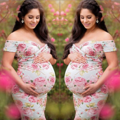 

Chiffon Gown Maternity Maxi Dress Wedding Party Dresses Photography Prop Clothes