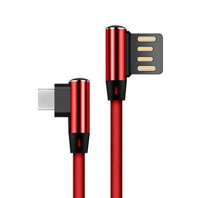 

L Type Type-C Data Cable TPE Fabric Braided Fast Charge Stable Data Transmission Charging Cable for Samsung Galaxy S9 S8 Note 8 LG