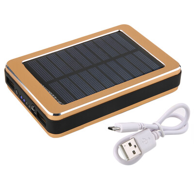 

Solar Panel Dual USB External Battery Emergency Charger 10000mAh Power Bank