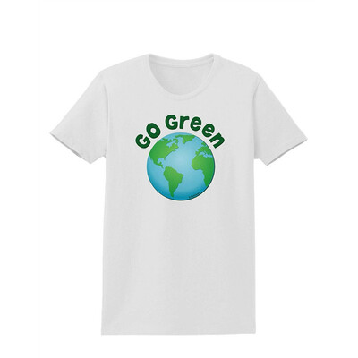 

TooLoud Go Green - Planet Earth Womens T-Shirt