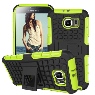 

Fivice Samsung S6G9200 Case TPU anti-fall tire pattern back clip bracket phone case