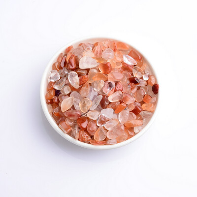 

JINGLINGWUZHE Natural Red Crystal Raw Stone Polishing Crystal Crushed Stone Bracelet Decoration 4251