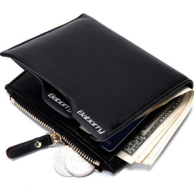 

Men Leather Wallet Purse Bifold Credit Card Coin Zipper RFID Blocking Anti Scan