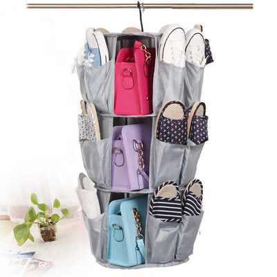 

Хуэй-евай повесить сумку шкаф висит три хранения Японских продуктов Оксфорд сумки для хранения ткани висит сумку для хранения обуви круглой