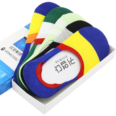 

Red beans hongdou socks 5 double loaded gift box comfortable cotton socks men breathable men&women socks invisible socks 16H032