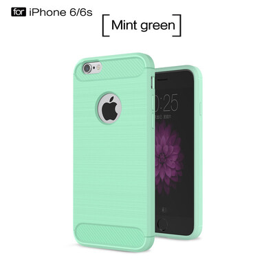 

Fivice iphone 6S case Luxury brushed carbon fiber TPU soft shell