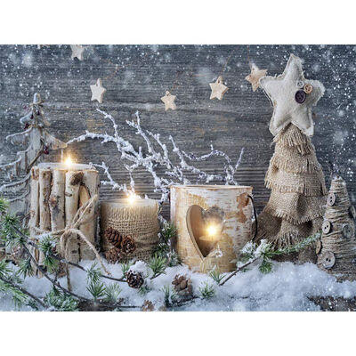 

UpperX 5D Diamond Painting Christmas Night DIY Diamond Rhinestone Pasted Painting by Number Cross Stitch Stamped Kitlight post