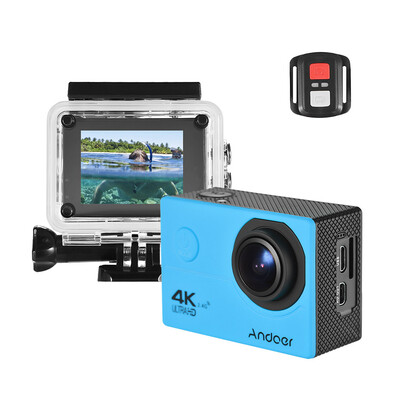 

Andoer AN200 4K WiFi Action Sports Camera 16MP 1080P Full HD 4X Zoom 2" LCD 170° Wide Angle Waterproof 30m with Remote Control Sup
