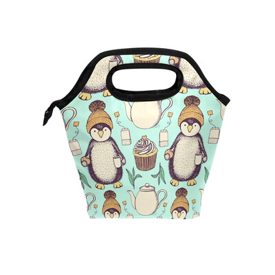 

Lunch Bag Tote Bag Penguin Travel Picnic Organizer Lunch Holder Handbags Lunch Bag Box