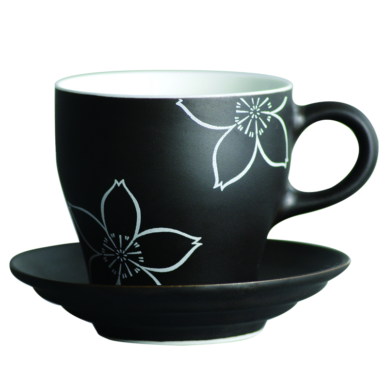 

Guibao Moxie Cup Sakura Series Diet Простая чашка кофе Кубок для воды Кубок для молока Кубок - черный