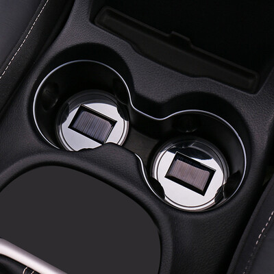 

BRELONG Solar Powered LED Cup Mats Car shiny coasters 72cm 2PCS