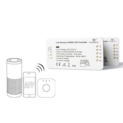 

GLEDOPTO C - 007 ZIGBEE RGBW LED Strip Controller DC 12 - 24V Compatible with Amazon Echo plus Osram Lightify