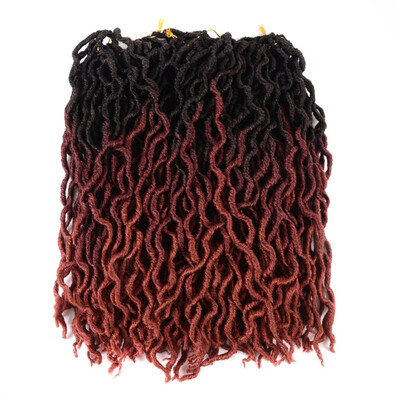 

3Packs 18inch Nu Locs Handmade Synthetic Crochet Hair Soft Gypsy Loc Wavy Crochet Braids Hair Extensions