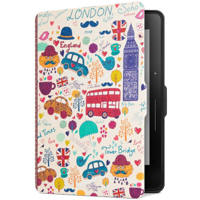 

Pottery fit Kindle 1499 version of the protective cover / shell Kindle Voyage navigation dedicated painted sleep gloves London memory