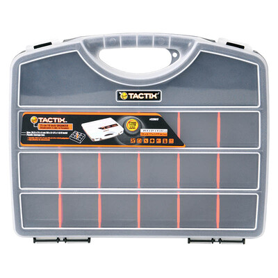 

Tactix) 320017 plastic parts box 25cm (10 inch) storage grid fishing storage tools components finishing box
