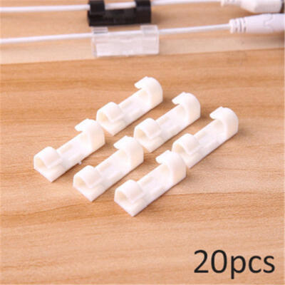 

20pcs Cable Clips Self-Adhesive Cord Management Wire Holder Organizer Clamp HOT