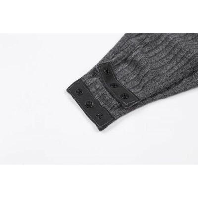 

Women Off Shoulder Bodysuit Knitted Trumpet Sleeves Jumpsuit Romper Leotard Tops