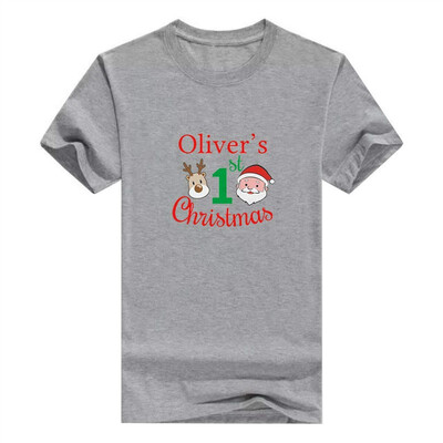 

Baby Gifts For All Personalized 1st Christmas Custom Name Bodysuit Mens t-Shirt