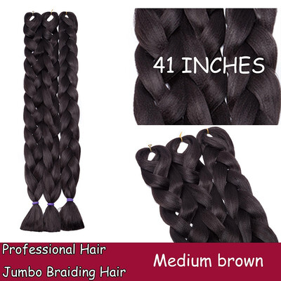 

Braiding Hair Ombre for crochet Hair Weave with Synthetic&Twist Braiding Hair Extensions Dark black 100gpc