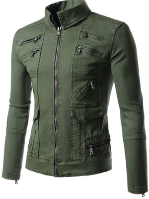 

Front Zipper Pocket Mens Jacket