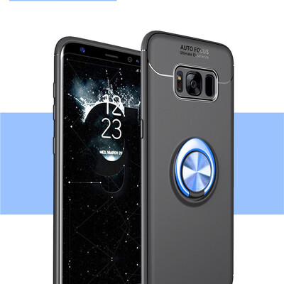 

Fivice Samsung Galaxy S8 plus case TPU metal ring shell magnetic bracket soft shell