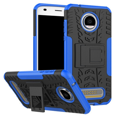 

Fivice Motorola Moto Z2 Play Case TPU anti-fall tire pattern back clip bracket phone case