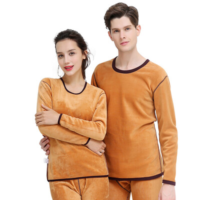 

Antarctic thermal underwear men and women cotton thickening plus cashmere thermal underwear youth middle-aged underwear suit N624D10021 / 10022 female black L