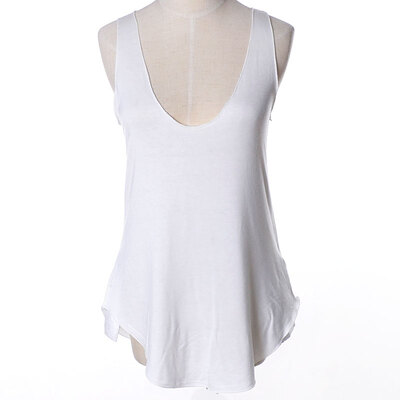 

Womens Sexy V-neck Modal Black Vest Top Low cut Sleeveless blouses