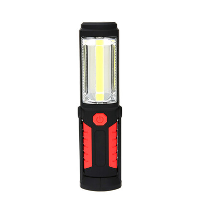 

Portable COB LED Work Light Magnet Garage Flashlight Stand Hanging Flash Light Folding Torch Lamp with Hook for Car Repair Sport
