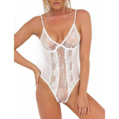 

New Women One-Piece Backless Lace Bodysuit Sleepwear Lingerie Underwear Jumpsuit