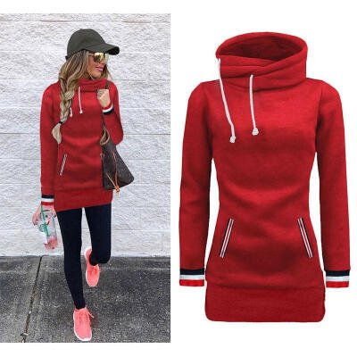 

Womens Long Sleeve Hoodie Sweatshirt Warm Jumper Sweater Pullover Tops AU