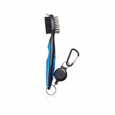

Outdoor Golf Club Brush Groove Cleaner with Retractable Zip-line