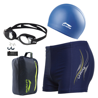 

Li Ning (Li-Ning) Плавки, очки и шапочка для плавания Чехол XXL черный костюм LSJK333 близорукость стильная атмосфера плавательного шестерня 400 градусов