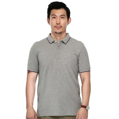 

Dave холм POLO рубашка DH1021JS01 мерсеризованный хлопок мужской чистый цвет POLO рубашка серый 52 ярдов