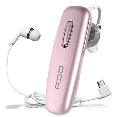 

QCY J02S Business Bluetooth Headset Bluetooth 41 Wireless Headset Universal Inlay Rose Gold