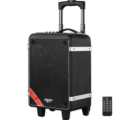 

Yalan Shi (EARISE) V6 карта портативный мощный квадратный танцевальный звуковой ящик открытый мобильный бар аудио беспроводной пульт дистанционного управления черный