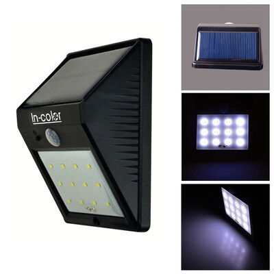 

1W 12LEDs SMD2835 6500K Triangle Shaped Solar Motion Sensor Light