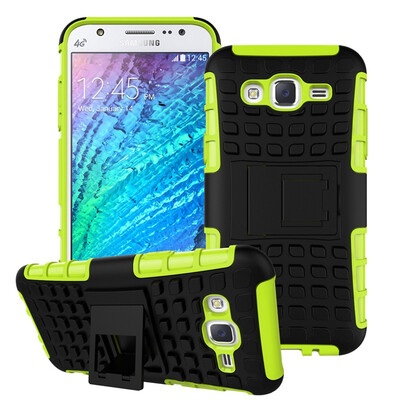

Fivice Samsung J5 Case TPU anti-fall tire pattern back clip bracket phone case