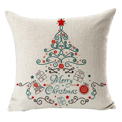 

UpperX Merry Christmas Cotton Linen Blended Pillow Case Cushion Cover