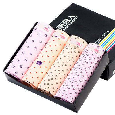 

Antarctic Nanjiren ladies underwear in the elderly large size underwear cotton high waist plus fertilizer to increase the mother briefs N105X20802 mixed color 4 loaded-XXXXL
