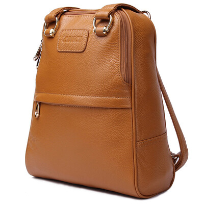 

Ke Lu Chi CLUCI cowhide shoulder bag new female package fashion Korean version of retro women backpack travel bag female C60020_1 desert yellow small
