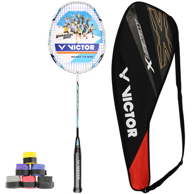 

WACKER Victor Victory Spike MX-7600U Бадминтонная стойка 3U Универсальная однокомпонентная бело-голубая резьбовая вставка